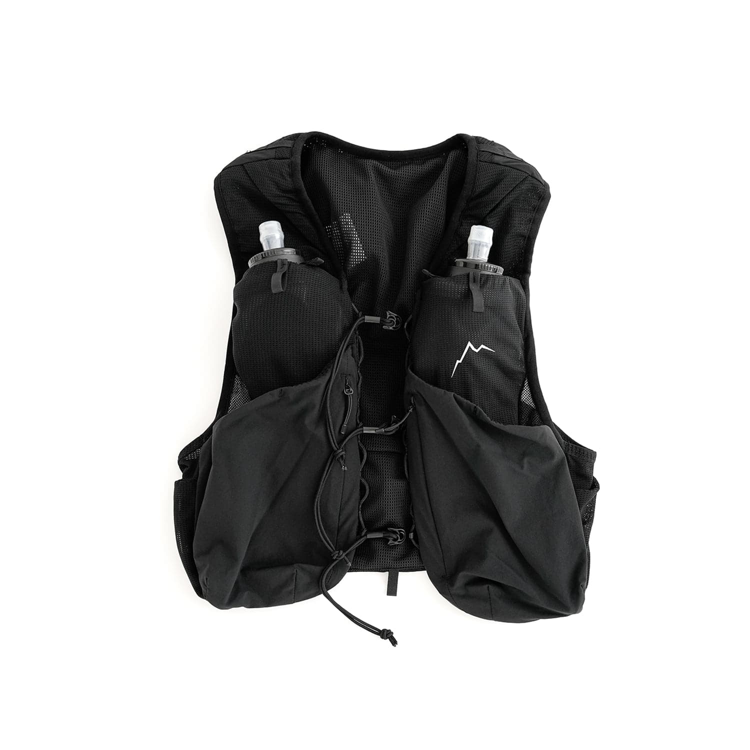 CAYL GTD Vest 8 in Black with two front soft flasks