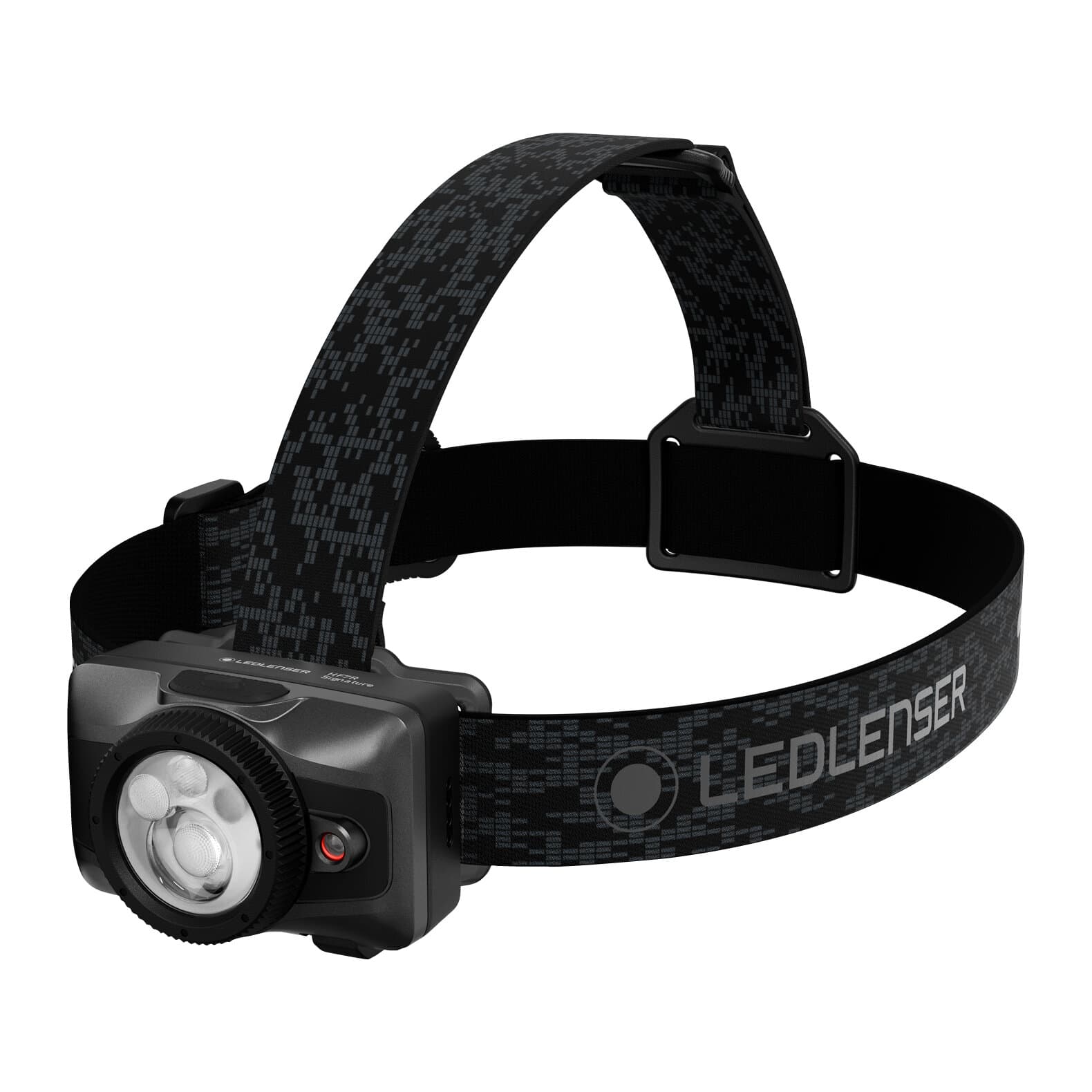 Ledlenser HF7R Signature headlamp in Metallic Gray with reflective headband